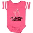 thumbnail image 3 of Inktastic Grammie Loves Me Girl Flamingo Girls Baby Bodysuit, 3 of 5