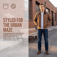 thumbnail image 5 of Men Women American Vintage Workwear Jacket, Corduroy Collar Patchwork Cropped Loose Zip Up Outerwear, 5 of 6