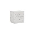 thumbnail image 3 of Manhattan Nightstand with Solid+Manufactured Wood & Red Velvet Lining in White, 3 of 6