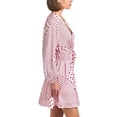 thumbnail image 3 of Derek Lam 10 Crosby womens  Calanthe Printed Satin Long Sleeve Dress, 8, Pink, 3 of 5
