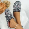 thumbnail image 6 of WOYY Women's Fuzzy Slippers Winter Warm Soft Soled Slippers Star Prints House Shoes, 6 of 7