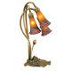 thumbnail image 1 of Lámpara decorativa Pond Lily 3 LT de 16" de alto, color ámbar/morado MEYDA 13674, 1 of 1
