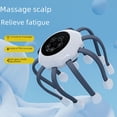 thumbnail image 6 of Head Massager Octopus Full-automatic Multi-dimensional Electric Vibration Scalp Dredging Relaxation Massager Bluetooth-White four antennae-Large motor style, 6 of 6