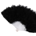 thumbnail image 2 of Inteprter Abanico de plumas decoración artesanía fiesta adorno de cosplay abanicos decorativos actuación de baile accesorio boda adulto Artesanía Negro, 2 of 6