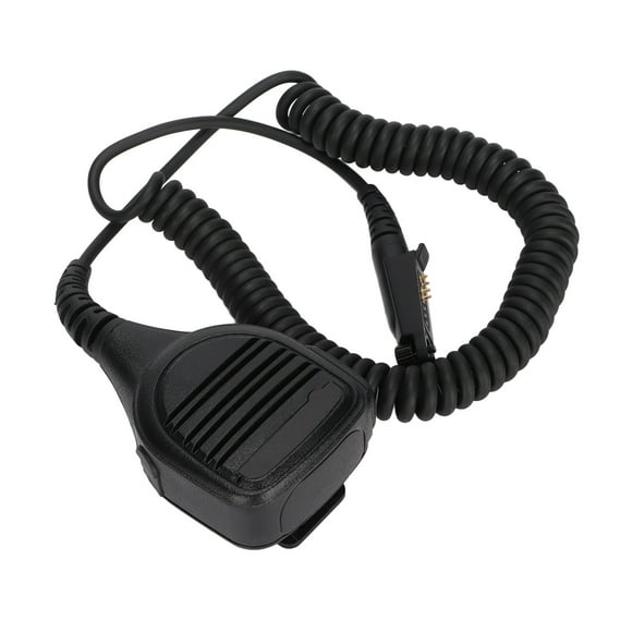 Two Way Radio Speaker, Compact Ergonomic Remote Speaker Mic ABS Noise Reduction PTT Heavy Duty with M6 Connector for F22+ for Estalky R887 for Ruggeer B8000