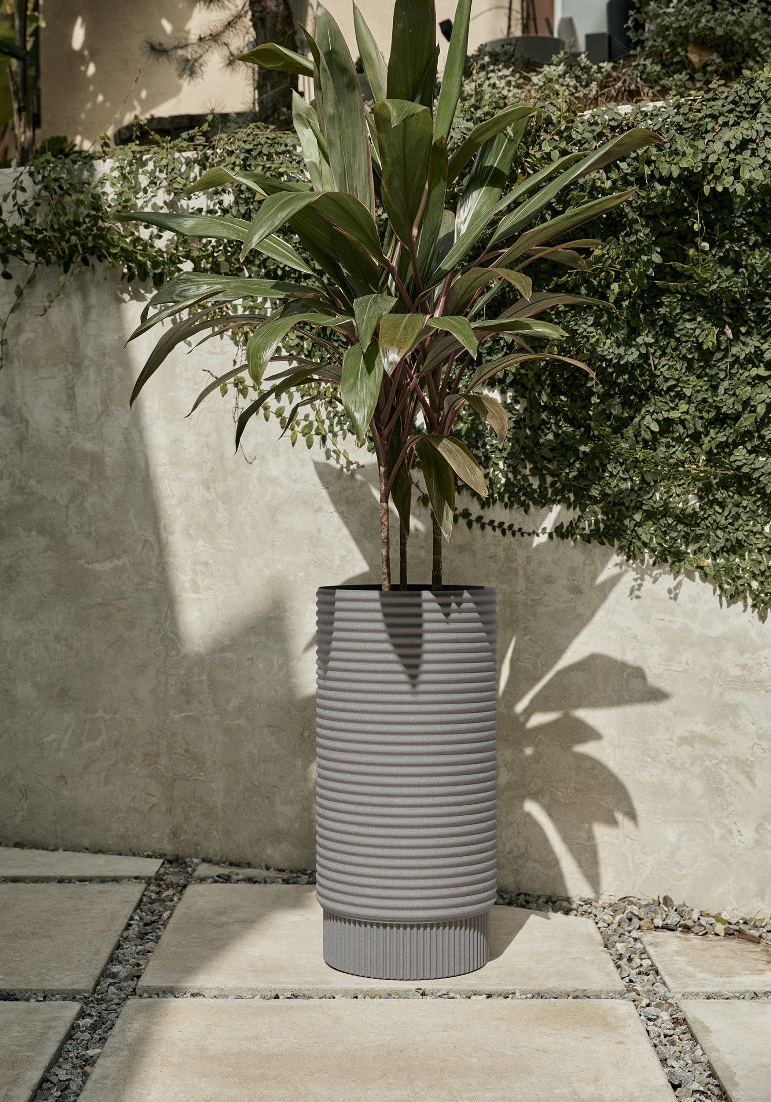 Veradek Mod Series 29" Plastic-Stone Extra Tall Planter - (Gray)