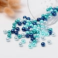 thumbnail image 3 of Carribean Blue Mix Pearlized Glass Pearl Beads Mixed Color 8mm Hole: 1mm about 100pcs/bag, 3 of 4