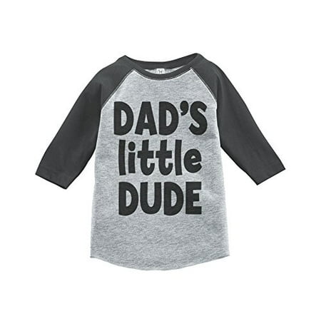

Custom Party Shop Boy s Father s Day Vintage Baseball Tee Grey and Black