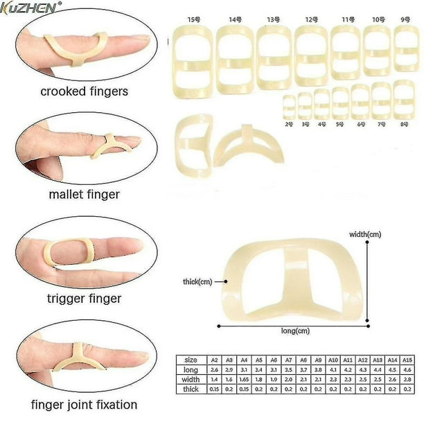 Férula para dedo, anillo fijo ajustable, estabilizador de articulación de dedo roto, Protector de férula para dedo, alisado de artritis, 14 Uds.