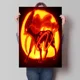 thumbnail image 3 of Póster vintage de Halloween, pinturas decorativas, figuras de anime, Pikachu, Charizard, Bulbasaur, Squirtle, Pokémon, arte mural de pared, juguete de regalo, 3 of 5