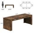 thumbnail image 5 of Tribesigns 78.74-Inch Extra Long Dining Table for 6-8,Farmhouse Kitchen Table with Large Tabletop,Vintage Brown, 5 of 5