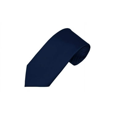 Romario Manzini 2.75" Non-Shiny Slim Solid Navy Blue Men's Uniform Tie