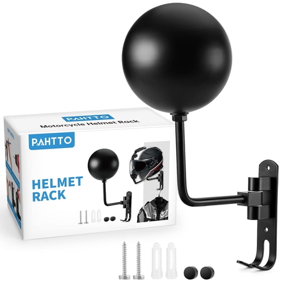 Soporte de pared PAHTTO para casco de moto, rotación de 180°