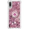 thumbnail image 2 of Samsung Galaxy A02/Galaxy M02 Case with Creativity Clear Quicksand Glitter Flowing Liquid Floating Soft TPU Case w/Stand Bling Diamond Sparkle Phone Cover for Samsung Galaxy A02  Rose Gold, 2 of 14