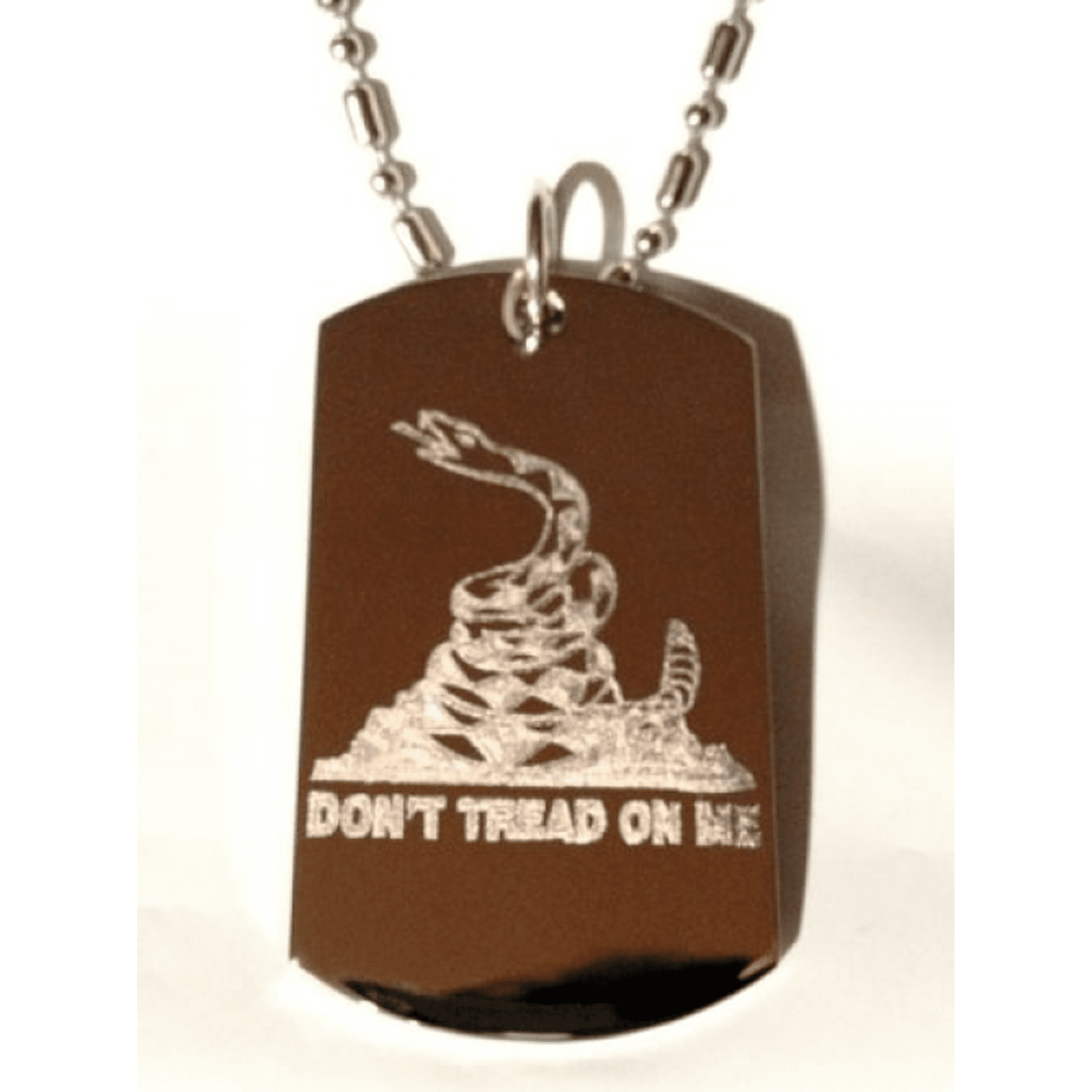Don't Tread on Me Snake Logo Symbols - Military Dog Tag Luggage