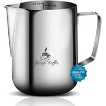 Milk Frothing Pitcher, YDEAPI Stainless Steel Steaming Pitcher Jug Coffee frothing Cup with Measurement Inside, Perfect for Coffee Espresso Cappuccino Latte Art（32oz/900ml)