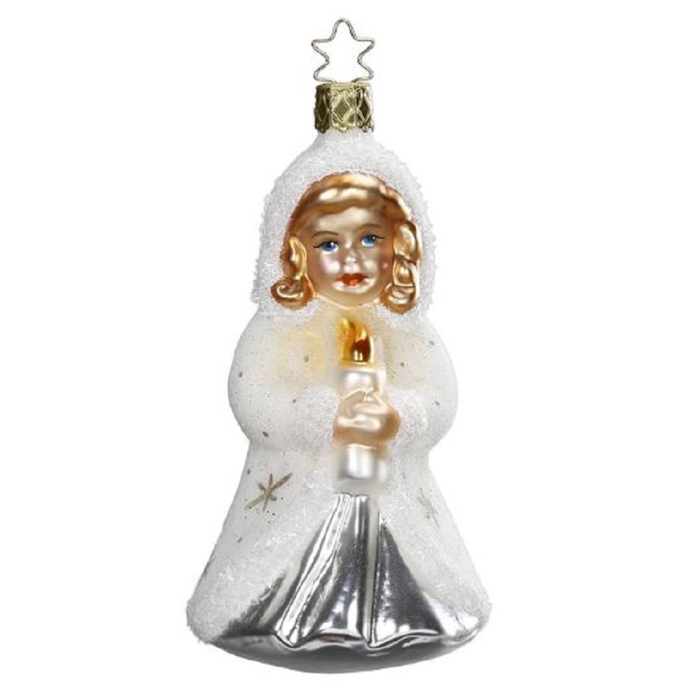 Inge Glas LE Angel of Lights Holding Candle Germany Glass Christmas