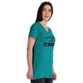thumbnail image 2 of Inkmeso Vaccinated And Ready To Cruise Funny Pro-Vaccine V-Neck T-shirt For Womens, 2 of 8