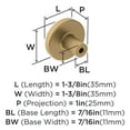 thumbnail image 4 of Amerock Versa 1-3/8 inch (35mm) Diameter Champagne Bronze Cabinet Knob, 25 Pack, 4 of 4