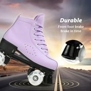 EONROACOO Kids Adult Roller Skates for Women Men, Light up Roller Sktes, Purple(Women 7.5/Men 6)