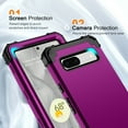 thumbnail image 5 of Allytech Google Pixel 7A Case, Military Grade Shockproof TPU PC Back Cover Slim Shell Protective Anti-Scratch Case Cover for Google Pixel 7A 6.1" - Purple, 5 of 7