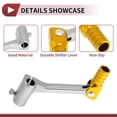 thumbnail image 3 of Folding Motorcycle Gear Shifter Lever for Bosuer Cheetah Aluminum Alloy Pedal Shift Lever Arm Siver Tone Gold Tone Head, 3 of 6