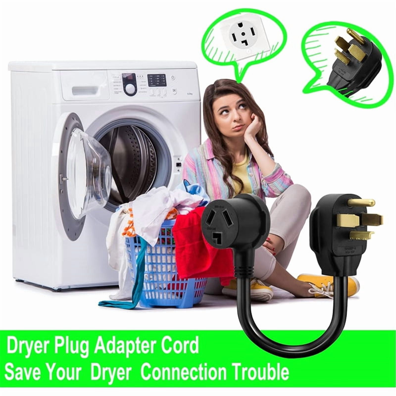 3Prong to 4 Prong Dryer Adapter,4 Prong to 3 Prong Dryer Adapter,NEMA 14-30P Male to 10-30R Female,Dryer Cord Adapter US