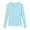 Blue, variant on ClodeEU Women's Sun Protection Long Sleeve V Neck Top, Solid Color Casual T-Shirt For Summer Black,Women's Plus L