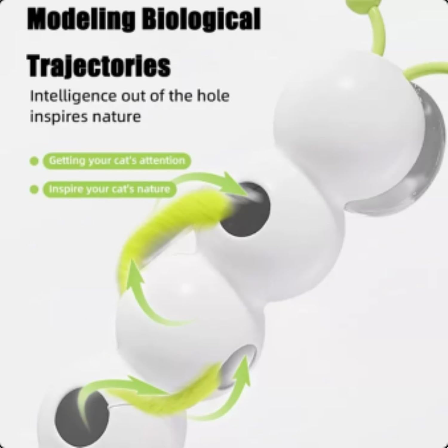 Whack a Worm Cat Toy, Interactive Caterpillar Cat Toy with Motion Sensor, Interactive Caterpillar Smart Motion Cats Toys with Worm Design for Stable Play (1PC)