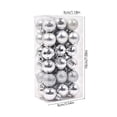 thumbnail image 5 of Neoargh 36 Pack 1.18‑Inch Hanging Christmas Baubles Set, Plastic Ornaments for Xmas Tree Decor, Silver, 5 of 6
