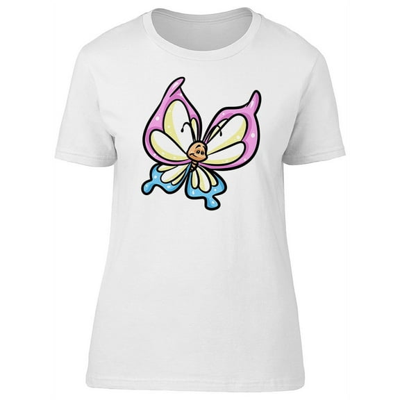 Cute Cartoon Baby Butterfly T-Shirt Women -Image by Shutterstock, Female Small