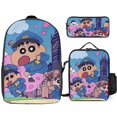 thumbnail image 1 of Creyon Shin-chan Backpack 17 Inch Large Bookbag Plus Insulated Food Pouch and Pen Organizer, 1 of 5