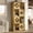Natural Oak, variant on Timagebreze 71" High Diamond Accent Bookshelf ,6-Tier Bookcase with 17 Open Display Shelves for Bedroom,Home Office,Black,46.7"*9.4"*71"
