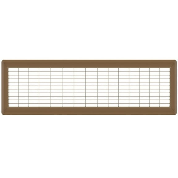 6in x 30in Imperial Brown Heavy Gauge Steel Floor Grille - Heating and Cooling Air Vent