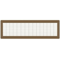 6in x 30in Imperial Brown Heavy Gauge Steel Floor Grille - Heating and Cooling Air Vent