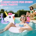thumbnail image 3 of 3Packs Unicorn Pool Floats Summer Party Beach Vacation Floating Loungers, 3 of 9