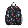 thumbnail image 3 of Black Dog Paw Footprint Backpack Backpack for School,Cute School Bag,Schoolbag with Adjustable Shoulder Straps & Padded Back,13.8"x11.4"x6", 3 of 6