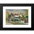 thumbnail image 2 of Ludvig Ravensberg 24x18 Black Modern Framed Museum Art Print Titled - City Poor Quarter in Snow Laps (1928), 2 of 5