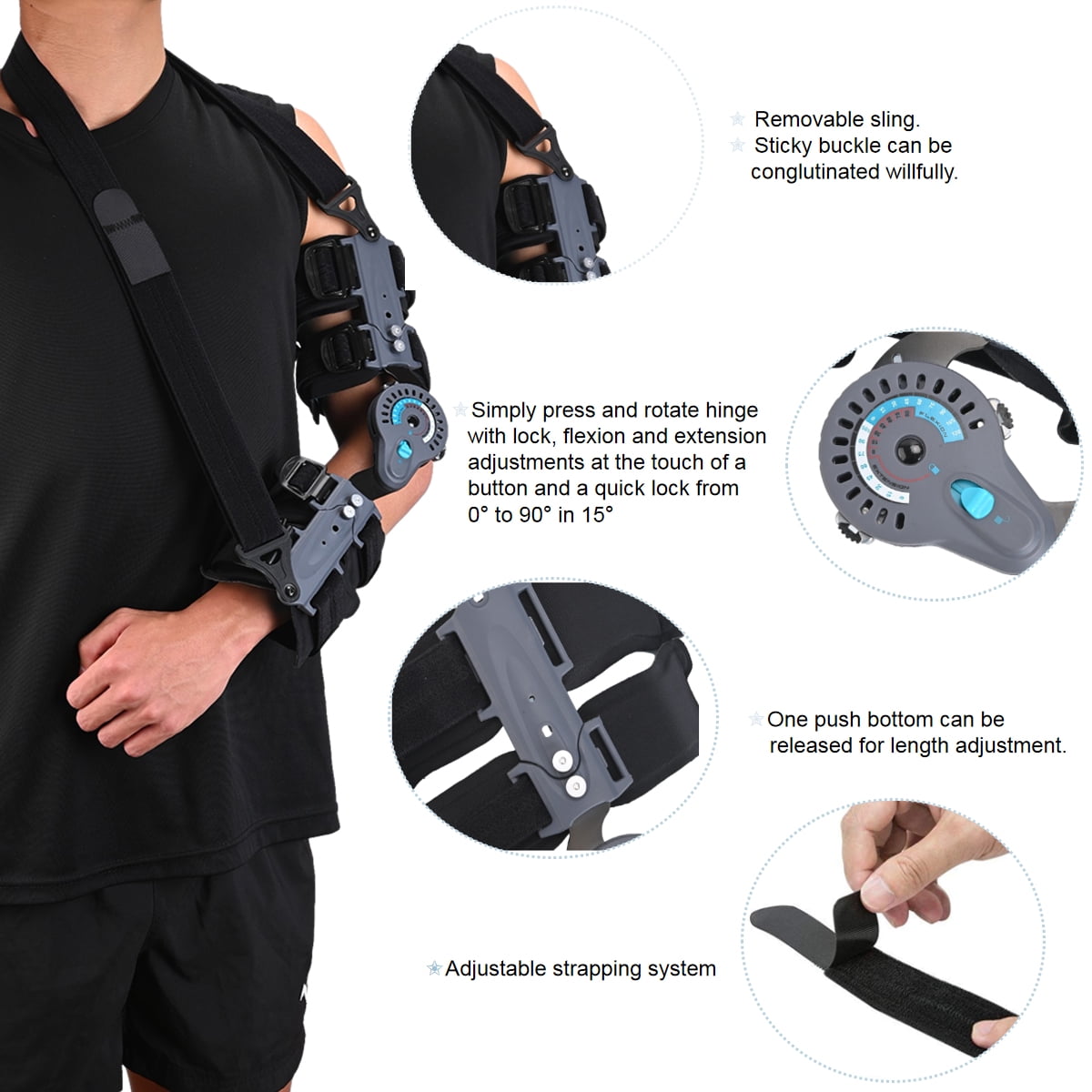 Buy Orthomen Hinged Elbow Brace with Sling After Surgery Men and Women