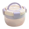 thumbnail image 2 of Summer Savings Salad Lunch Box Lunch Box Microwaveable Simples Lunch Box Fruit Box Double Layer Round Lunch Bowl 2025 New, 2 of 8