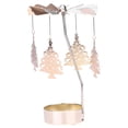 thumbnail image 2 of Assembling Rotating Candlestick Pine Shaped Pendant Candle Holder Revolving Door Windmill Candleholder Candle Windmill Party Decor (Golden), 2 of 9