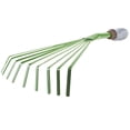 thumbnail image 3 of Grass Rake Leaf Broom Nine Teeth Handy Rake Teeth Grass Debris Rake Lawn Large Grass Rake Mini Garden Rake with Handle for Lawn, Garden Quick Cleaning, 3 of 5