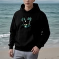 thumbnail image 2 of Women's Long Sleeve Hoodie Pullover Sweatshirt with Pockets - Tropical Palm Trees Design, 2 of 7