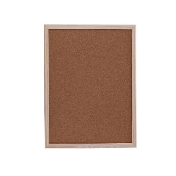 FOLOYORI 1Set Small Bulletin Board For Home Or School Use Natural Cork Notice Board 15.7x11.8x0.4in