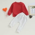 thumbnail image 4 of Gupgi 0-3Y Baby Boy Heart Sweatshirt Elastic Waist Sweatpants 2Pcs Set, 4 of 8