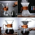 thumbnail image 6 of Pour Over Coffee Maker with Double-layer Stainless Steel Filter, Coffee Dripper Brewer & Glass Coffee Pot, High Heat Resistant Decanter, 6 of 8