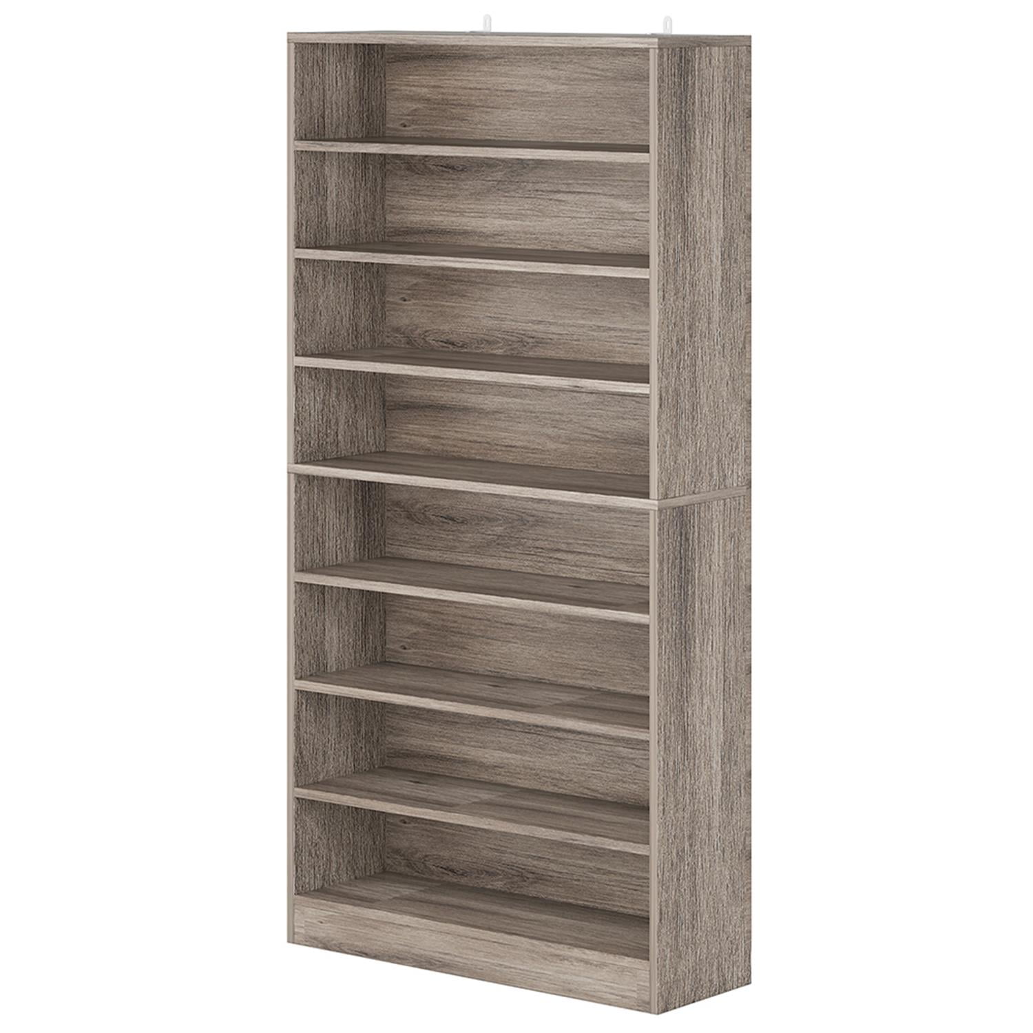 Demi Bonn Wooden Shoe Rack 9-Tier Shoe Storage Organizer Entryway Shoe Shelf, 40-45 Pairs Freestanding Shoe Cabinet, Gray