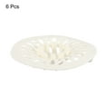 thumbnail image 3 of Uxcell Hair Catcher, 3.94inch Silicone Hair Stopper Shower Drain Covers, White 6Pack, 3 of 6