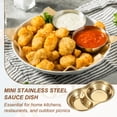thumbnail image 5 of Uxcell Stainless Steel Sauce Dish, Round Appetizer Plates Condiment Bowl for Dipping Gold, 5 of 7