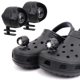 thumbnail image 1 of 2 luces de cocodrilo para zapatos, accesorios de luces de cocodrilo para pasear perros, camping práctico, resistente al agua, ultra brillante y de larga duración (negro) XianweiShao 8390615128957, 1 of 5